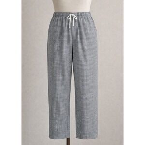 Happy Chef Utility Pants Black White Houndstooth‎ Sz M Pockets Classic MINT Cook